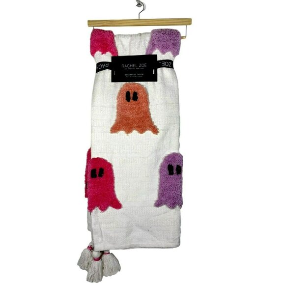 Rachel Zoe Decorative Throw Blanket GHOSTS 50 x 60" Halloween - Picture 1 of 6